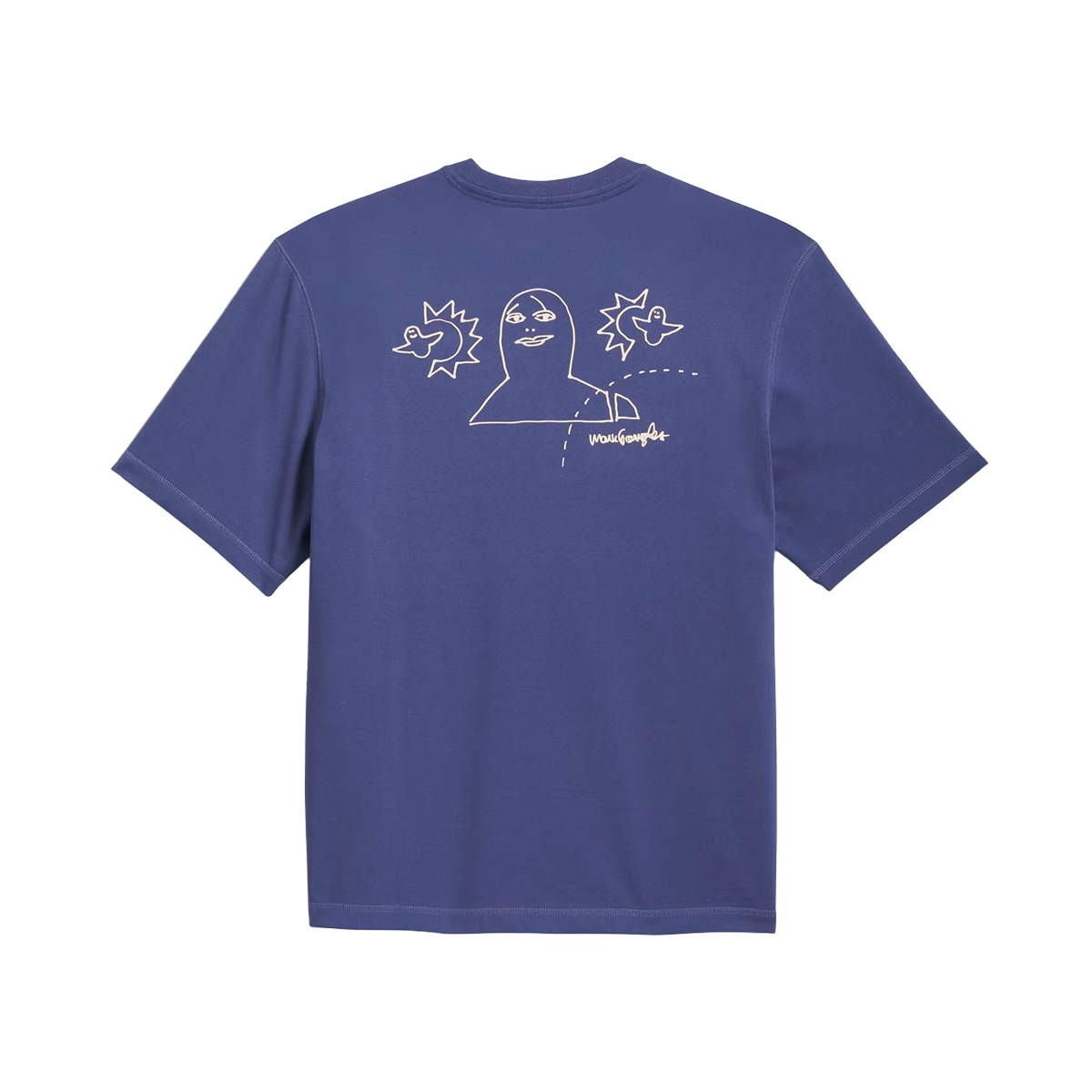 Adidas X Mark Gonzales Not Amused T-Shirt - Muted Purple / Acid Orange