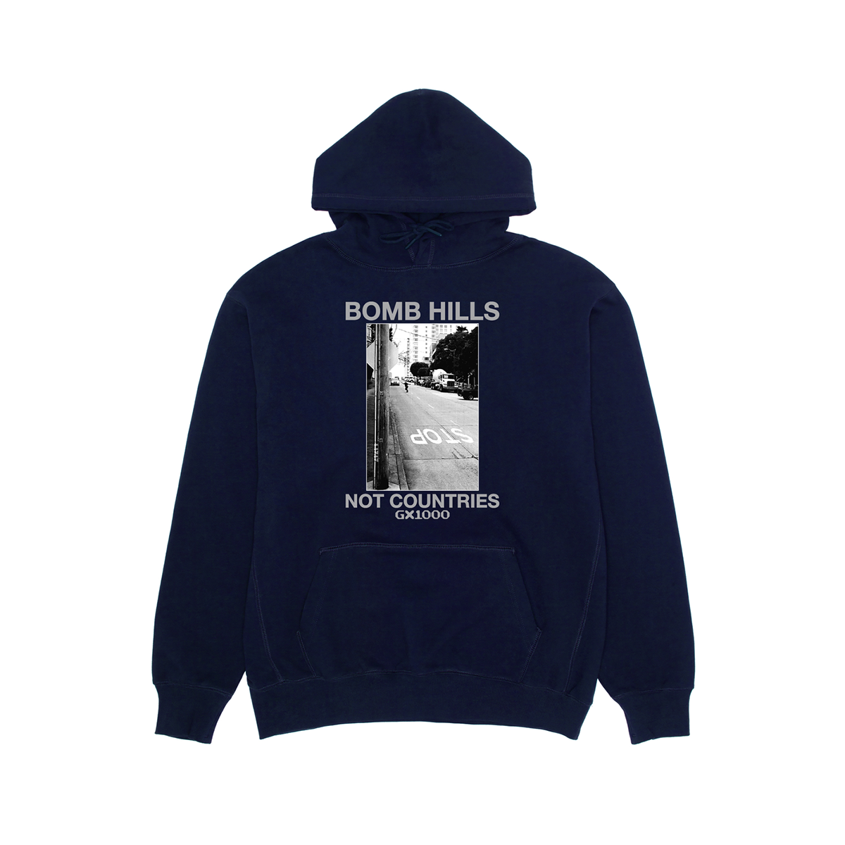 GX1000 Bomb Hills Not Countries Hoodie - Navy
