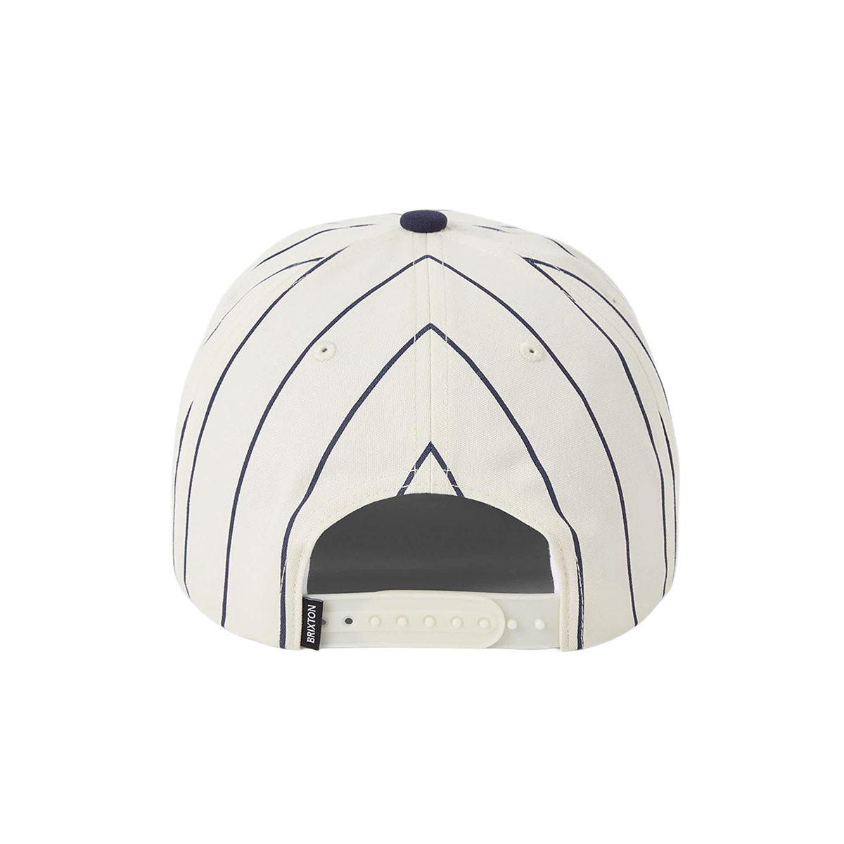 Brixton Homerun Snapback Hat - Off White / Washed Navy