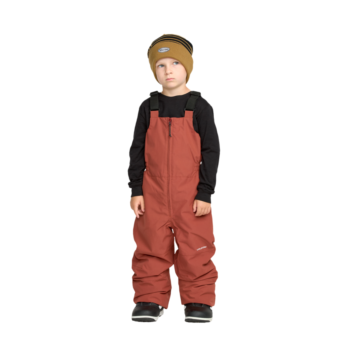 2026 SAMPLE Volcom Kid's Little Flurry INS Bib Overall - Henna