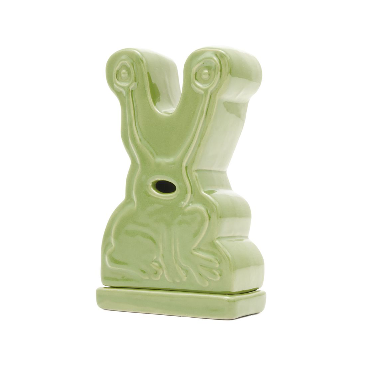 Butter Frog Ceramic Incense Holder - Light Green