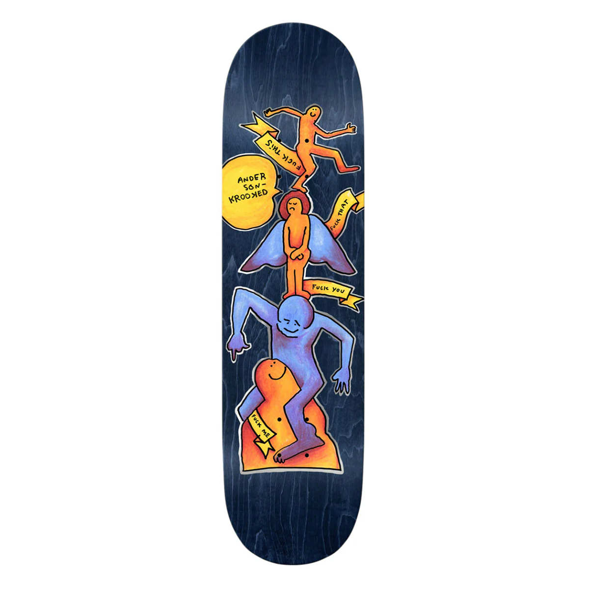 Krooked Manderson Stack Skateboard Deck - 8.38