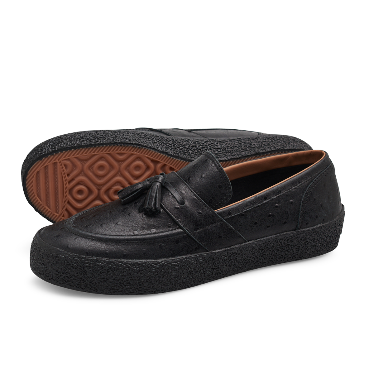 Last Resort AB VM005 Loafer Shoes - Ostrich Black / Black
