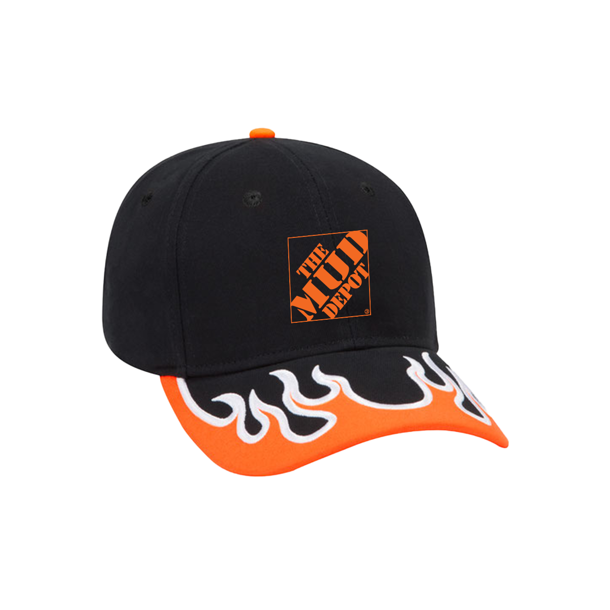 Mud Depot Flame Hat - Black/Orange