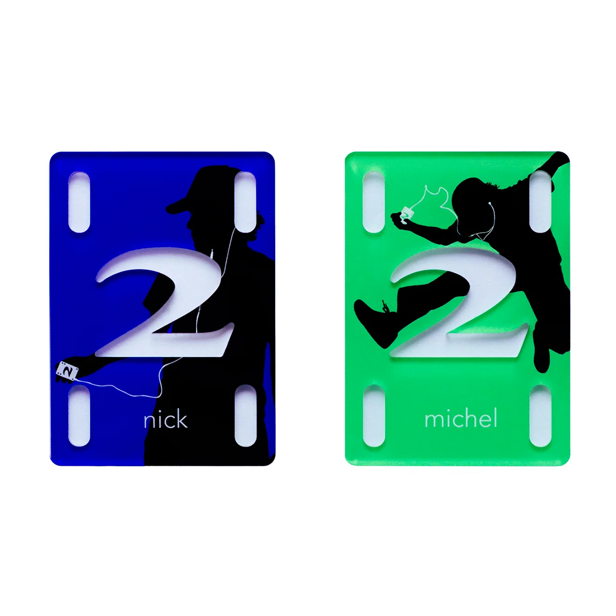 2 Riser Pads Nick Michel 1/8" Riser Pads - Blue / Green