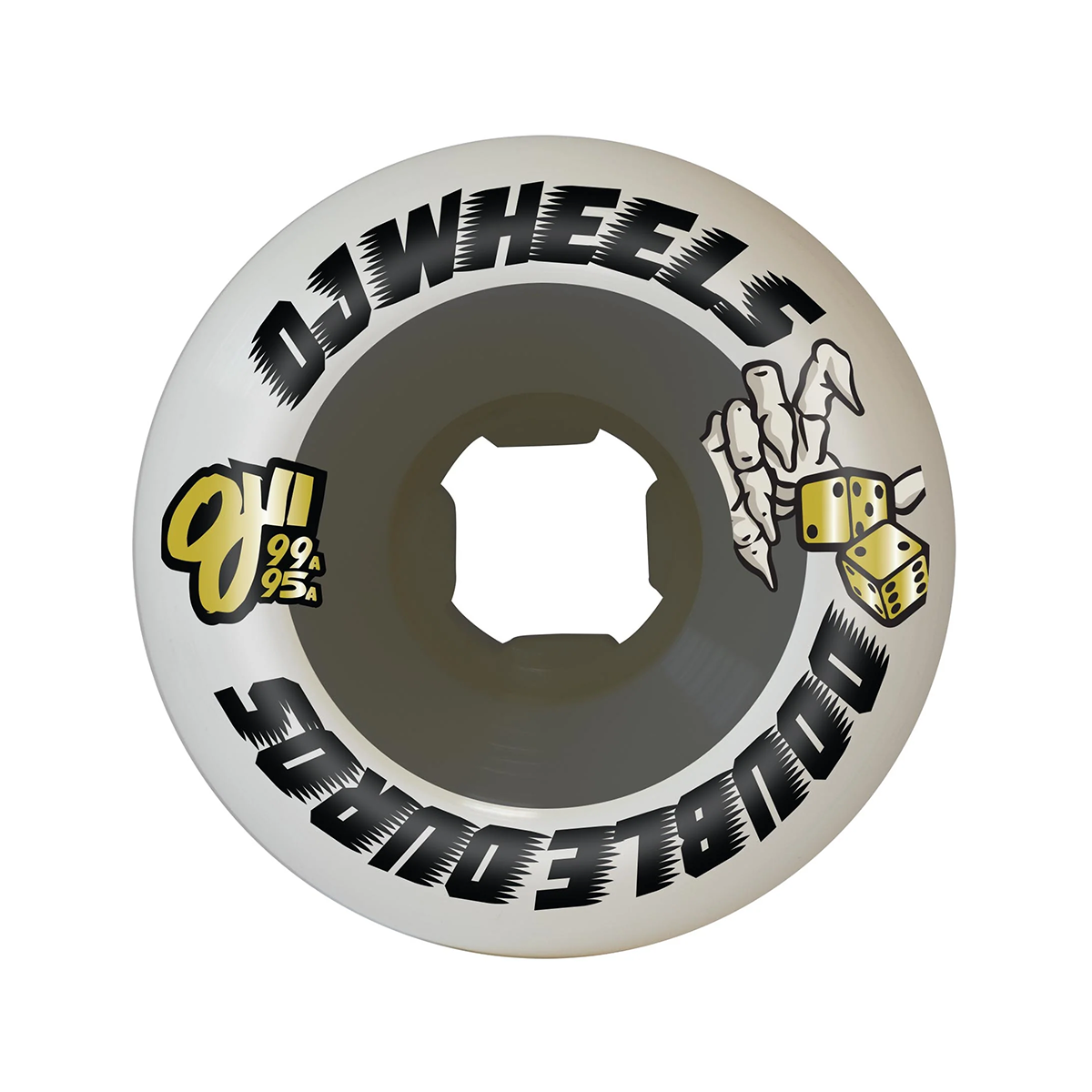 OJ Double Duro White Black Mini Combo 99a/95a Skate Wheels - 58mm