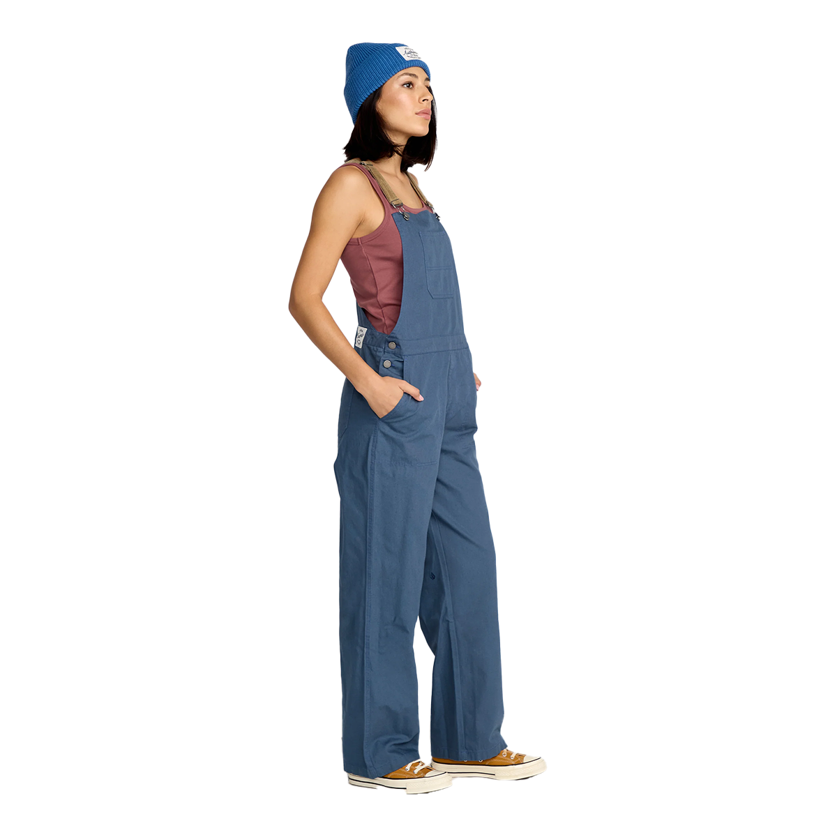 Volcom Women's Full Cut Overalls - Harbor Blue