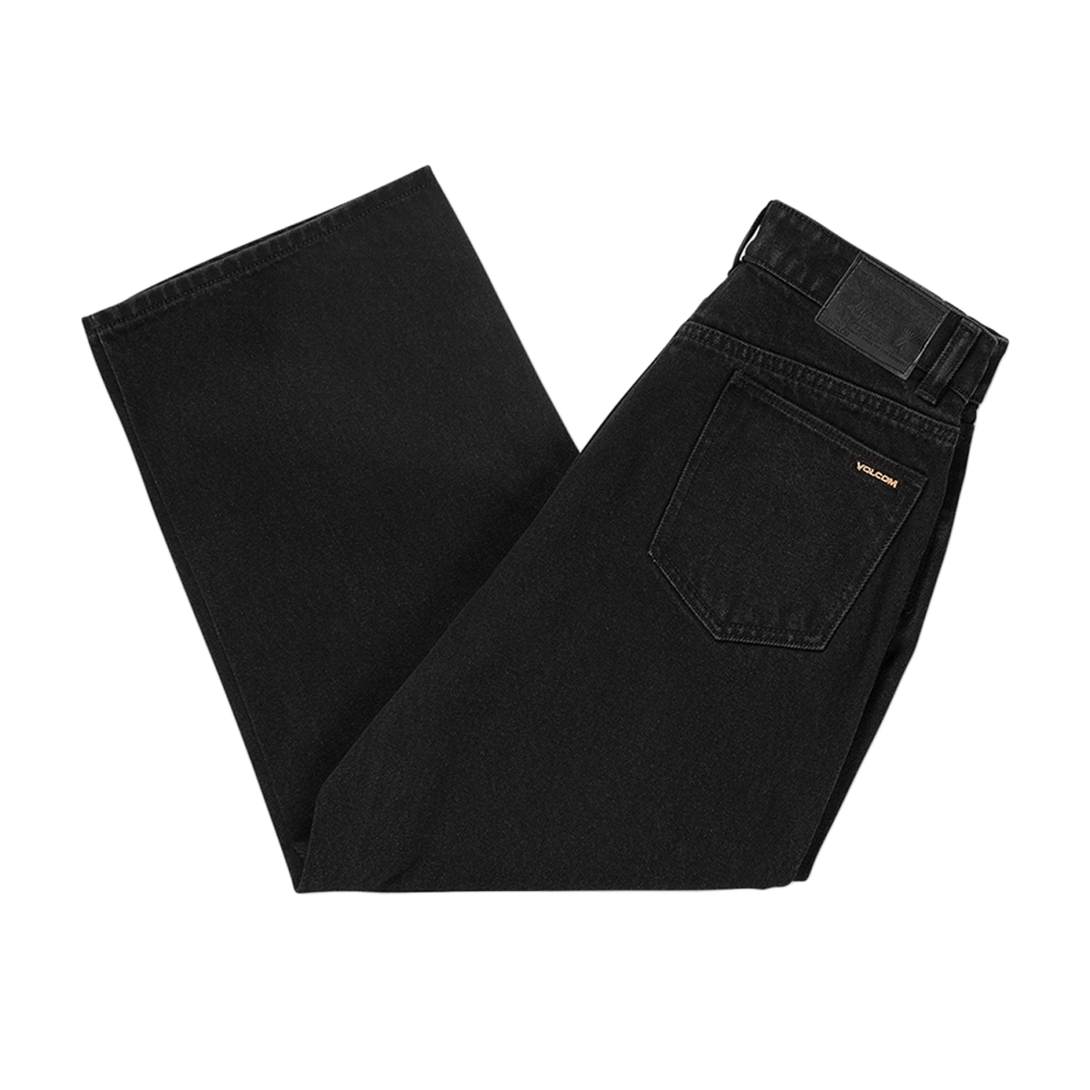 Volcom Youth Big Boy Billow Denim Pants - Black Out