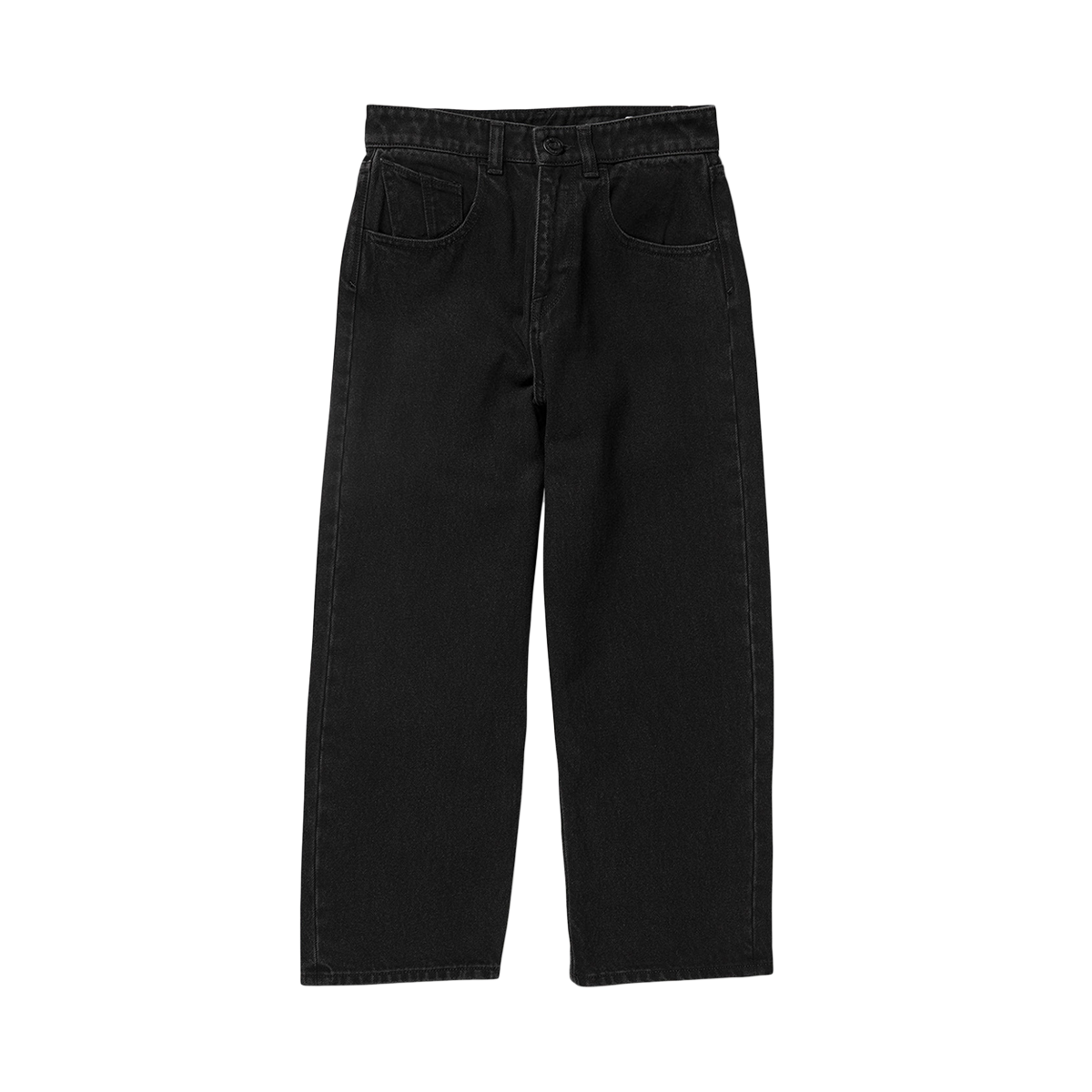 Volcom Youth Big Boy Billow Denim Pants - Black Out