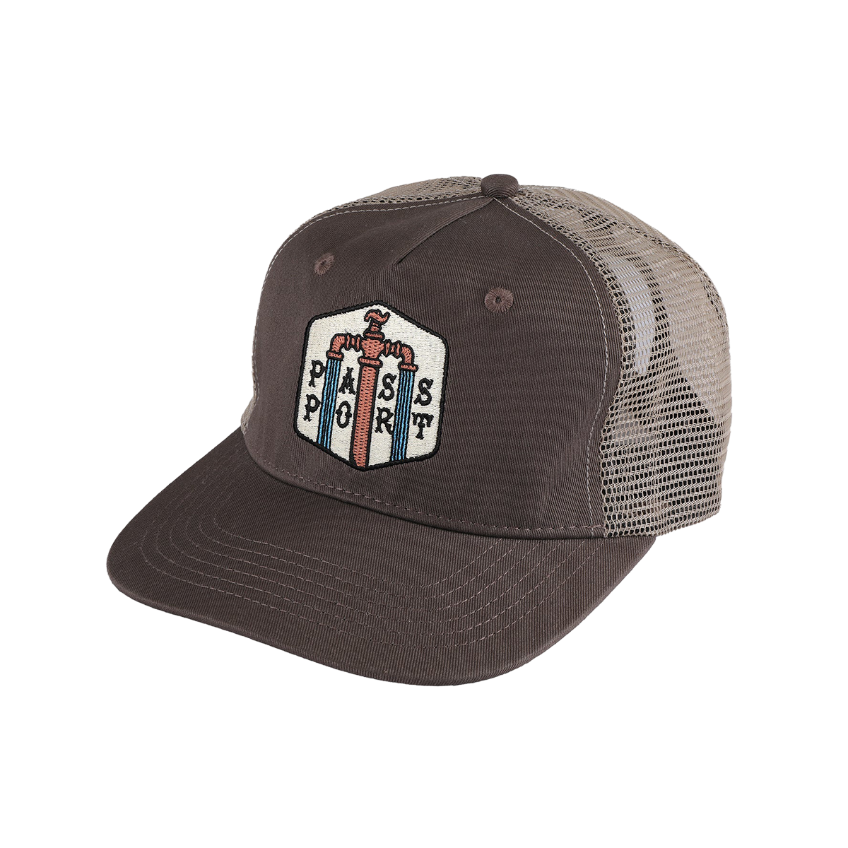 Passport Water Supply Workers Truckers Hat - Bark