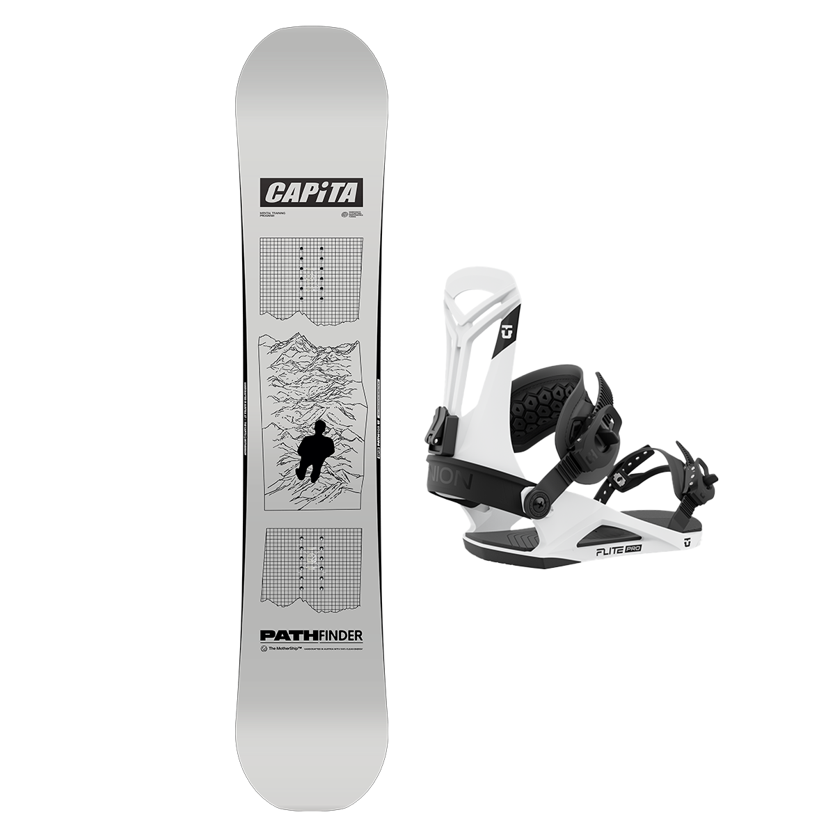 Capita Pathfinder Snowboard with Union Flite Pro Bindings Package