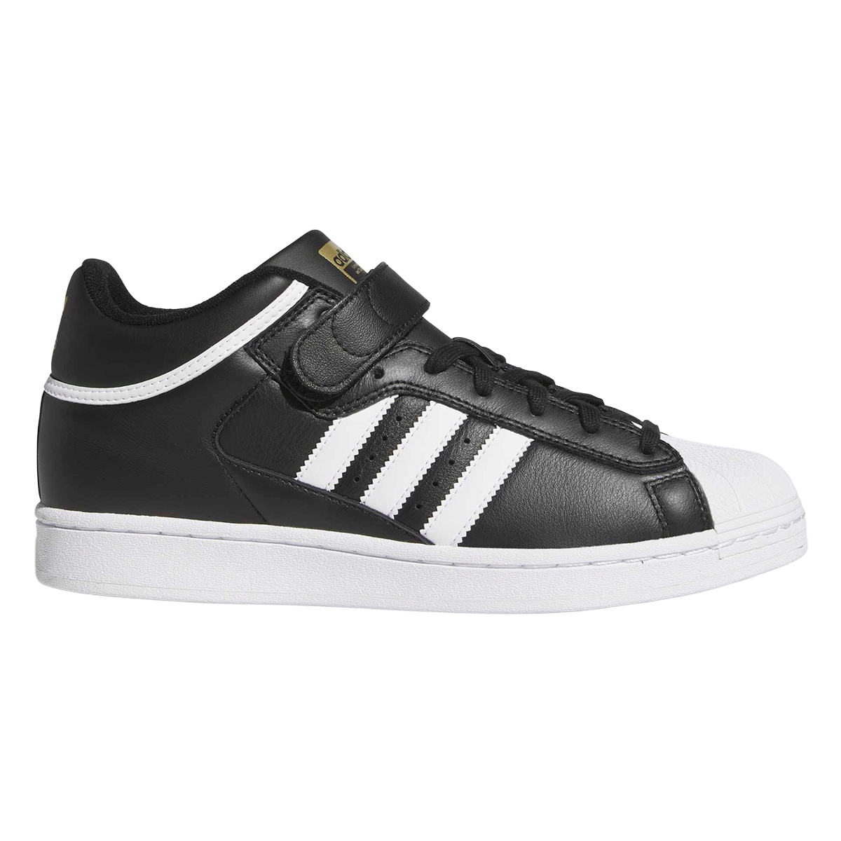 Adidas Pro Shell ADV Shoes - Core Black / White / Gold Metallic