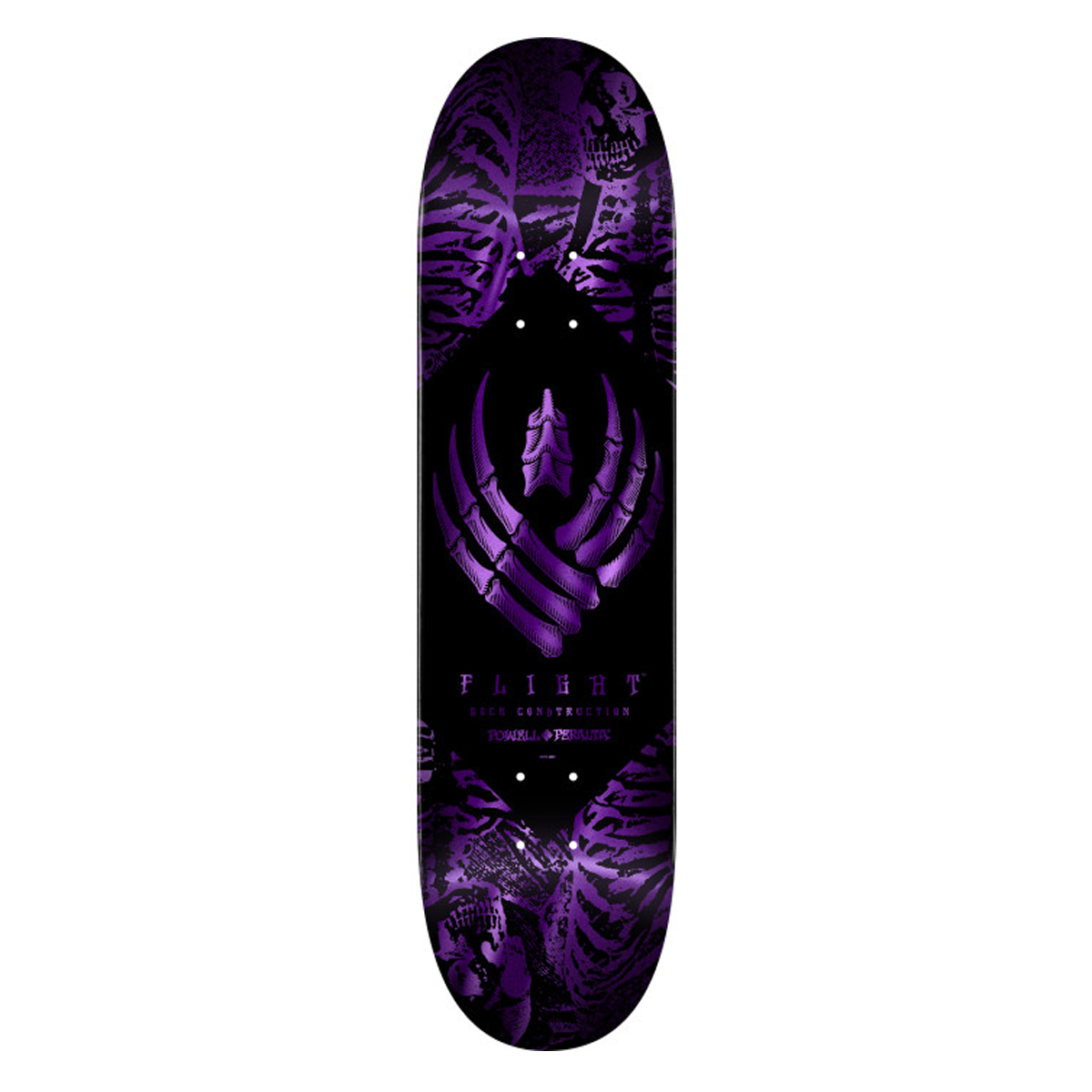 Powell Peralta Skeleton Purple Foil Flight Skate Deck - 9.0