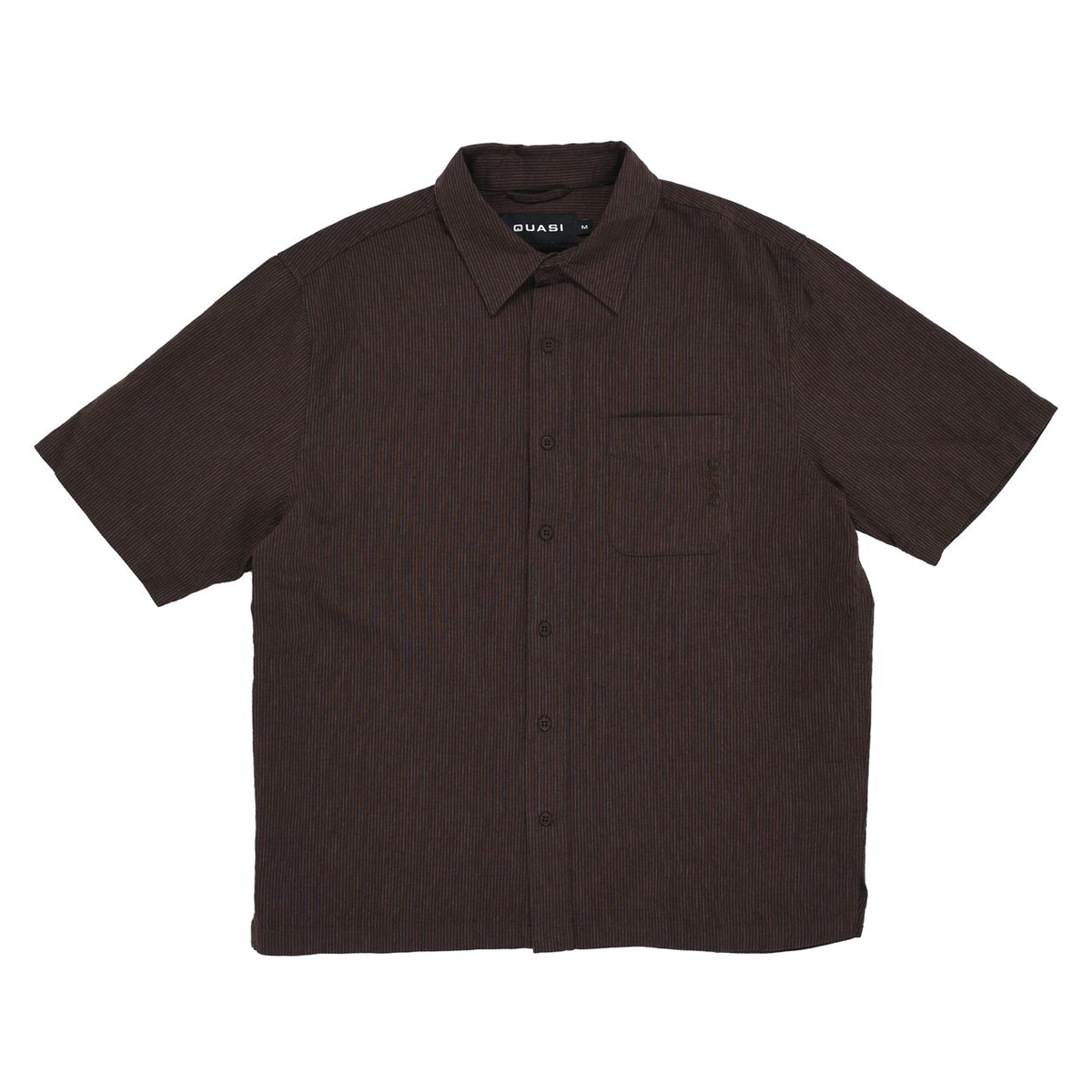 Quasi Kalvin Short Sleeve Button Up Shirt - Brown