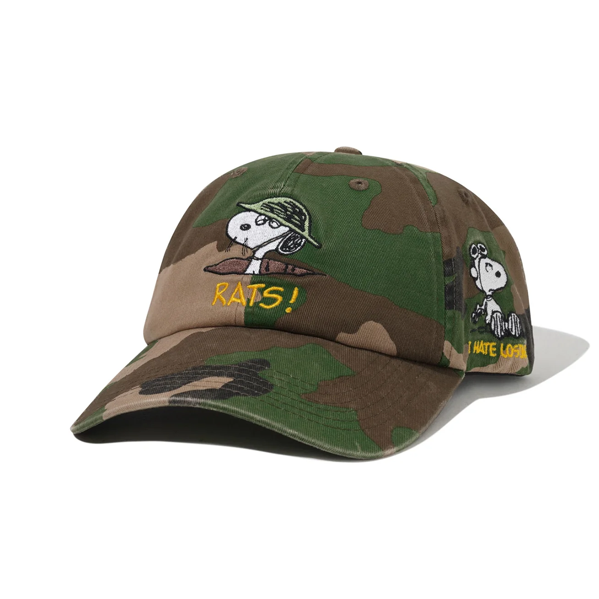 Butter x Peanuts Rats 6 Panel Hat - Washed Camo