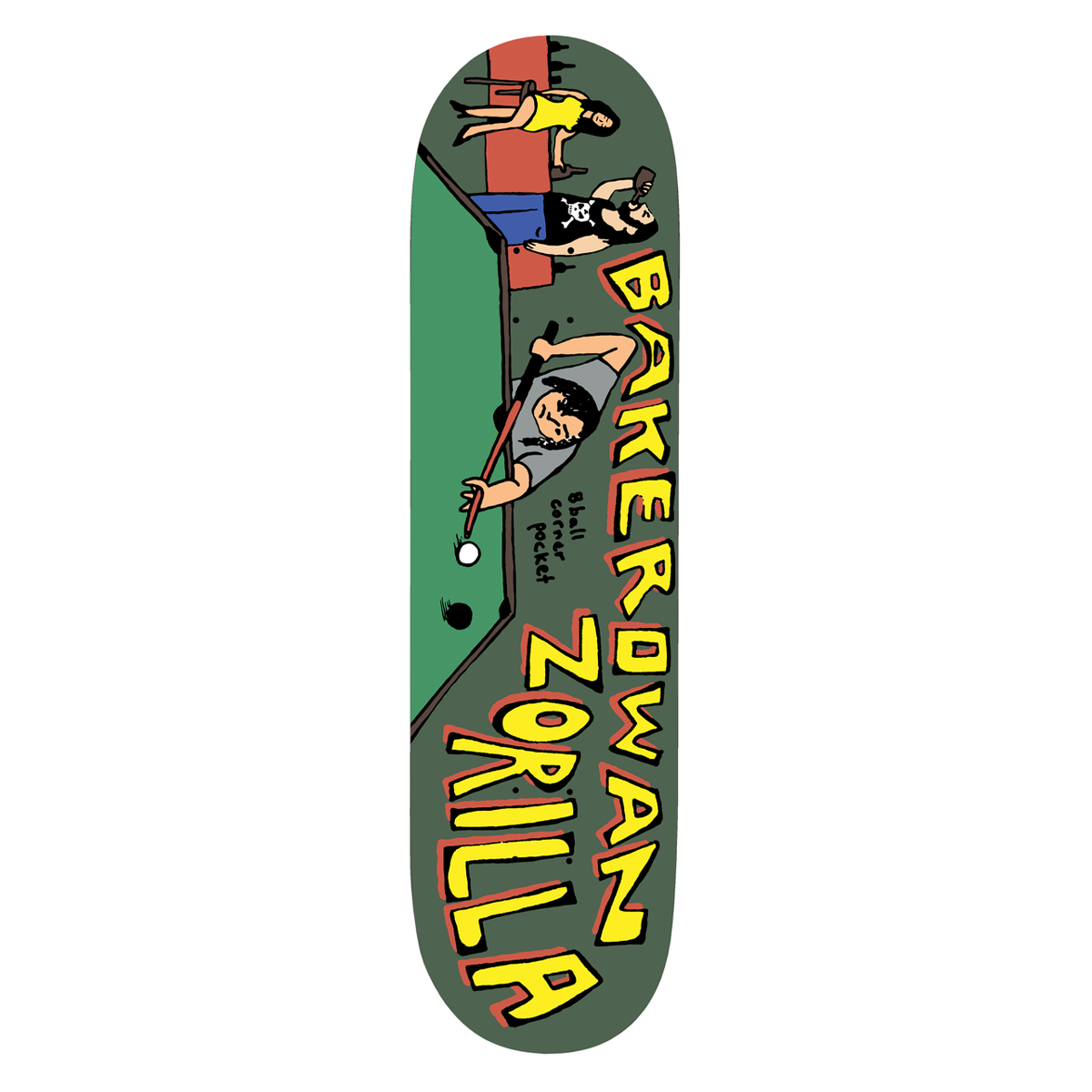 Baker Rowan Zorilla 8 Ball Corner Pocket Skate Deck - 8.5