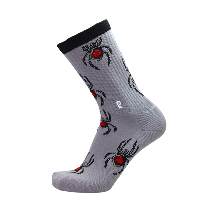 Psockadelic Spider Spade Socks - Grey