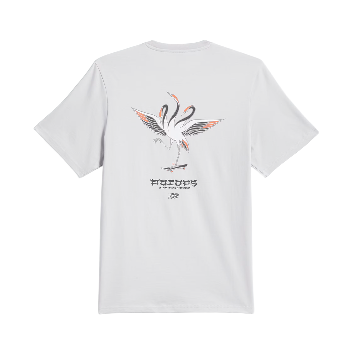 Adidas X Temple of Skate Crane T-Shirt - Light Solid Grey / Black