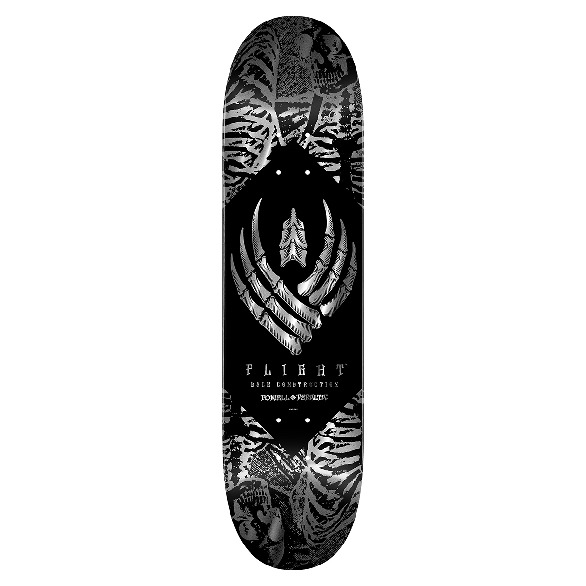 Powell Peralta Skeleton Silver Foil Flight Skate Deck - 8.25