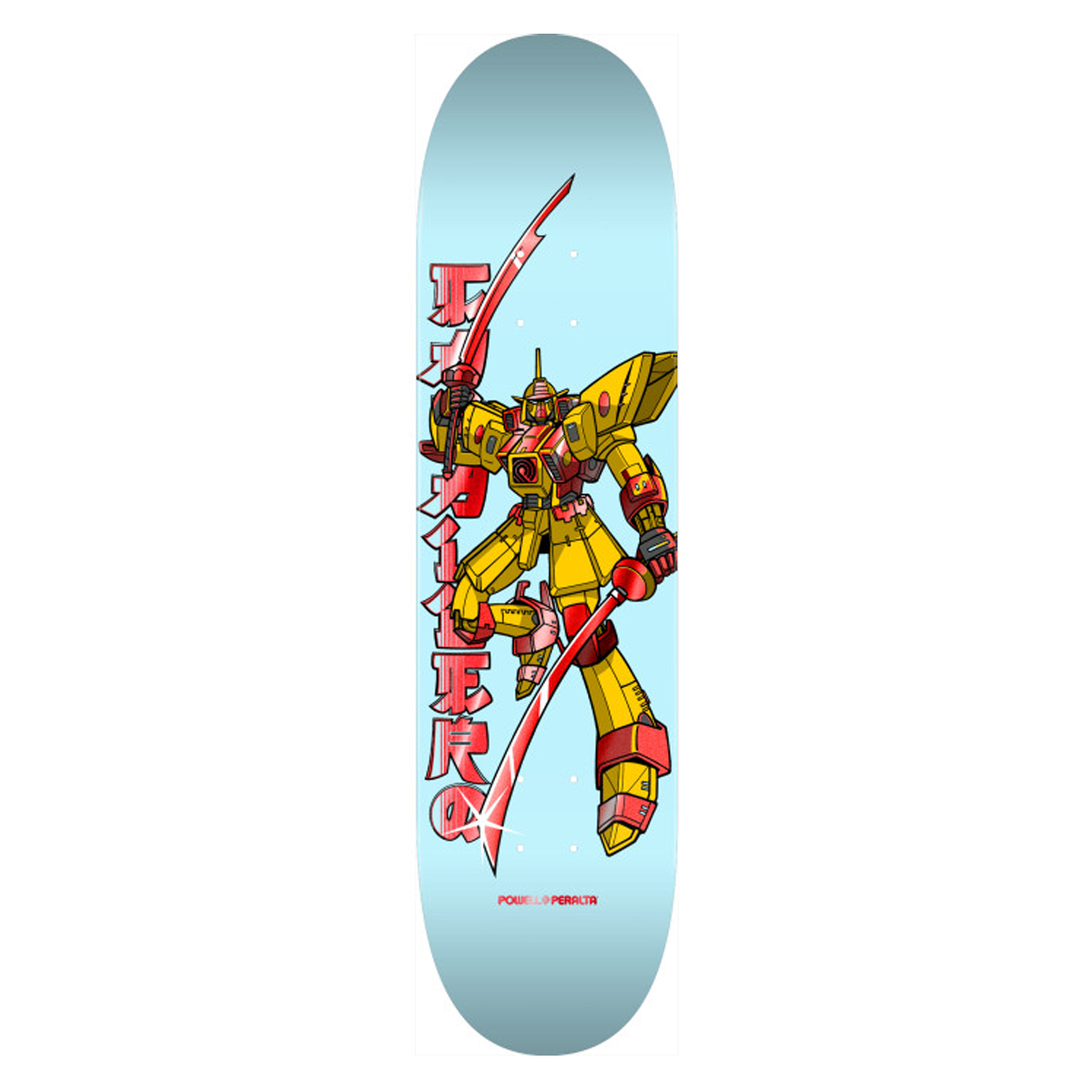 Powell Peralta Steve Caballero Gundam Skate Deck Light Blue/Red Foil - 8.5