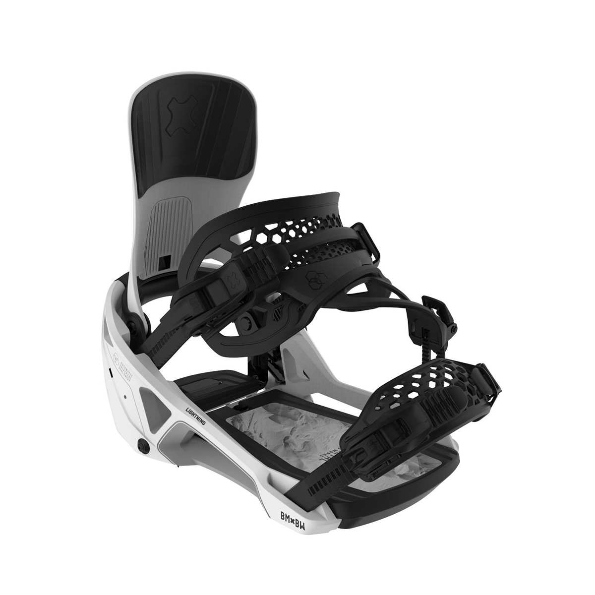Bent Metal 2026 Lightning Supermatic Snowboard Bindings - White
