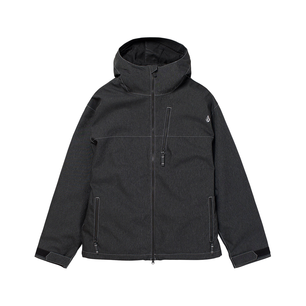 Volcom Top Stitch Snow Jacket - Black Denim