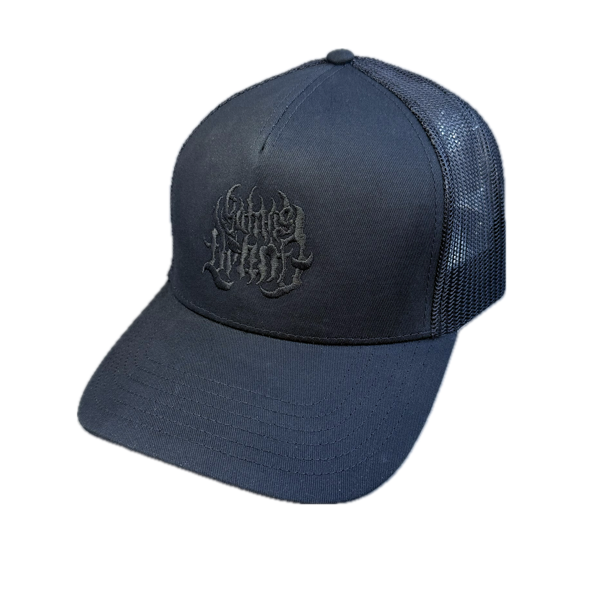 Satan's Drano Trucker Cap - Black / Black