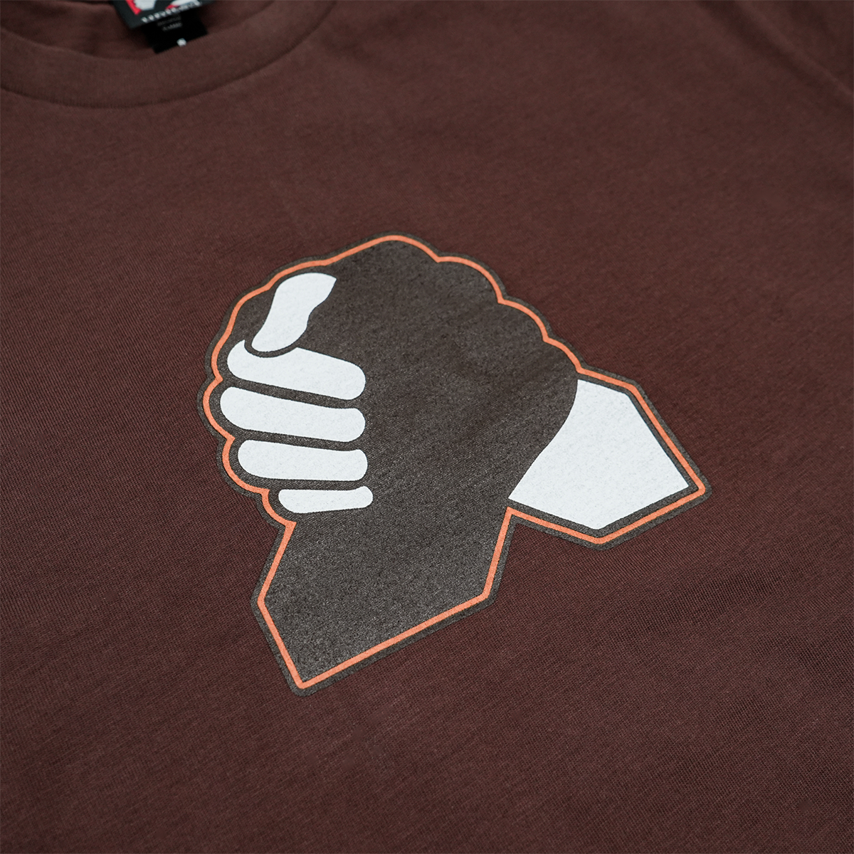 United Hands T-Shirt - Brown/Orange
