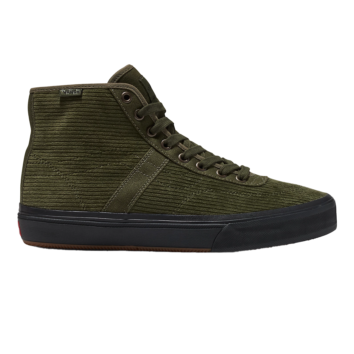 Vans Skate Crockett High Decon Corduroy Skate Shoe - Olive / Black