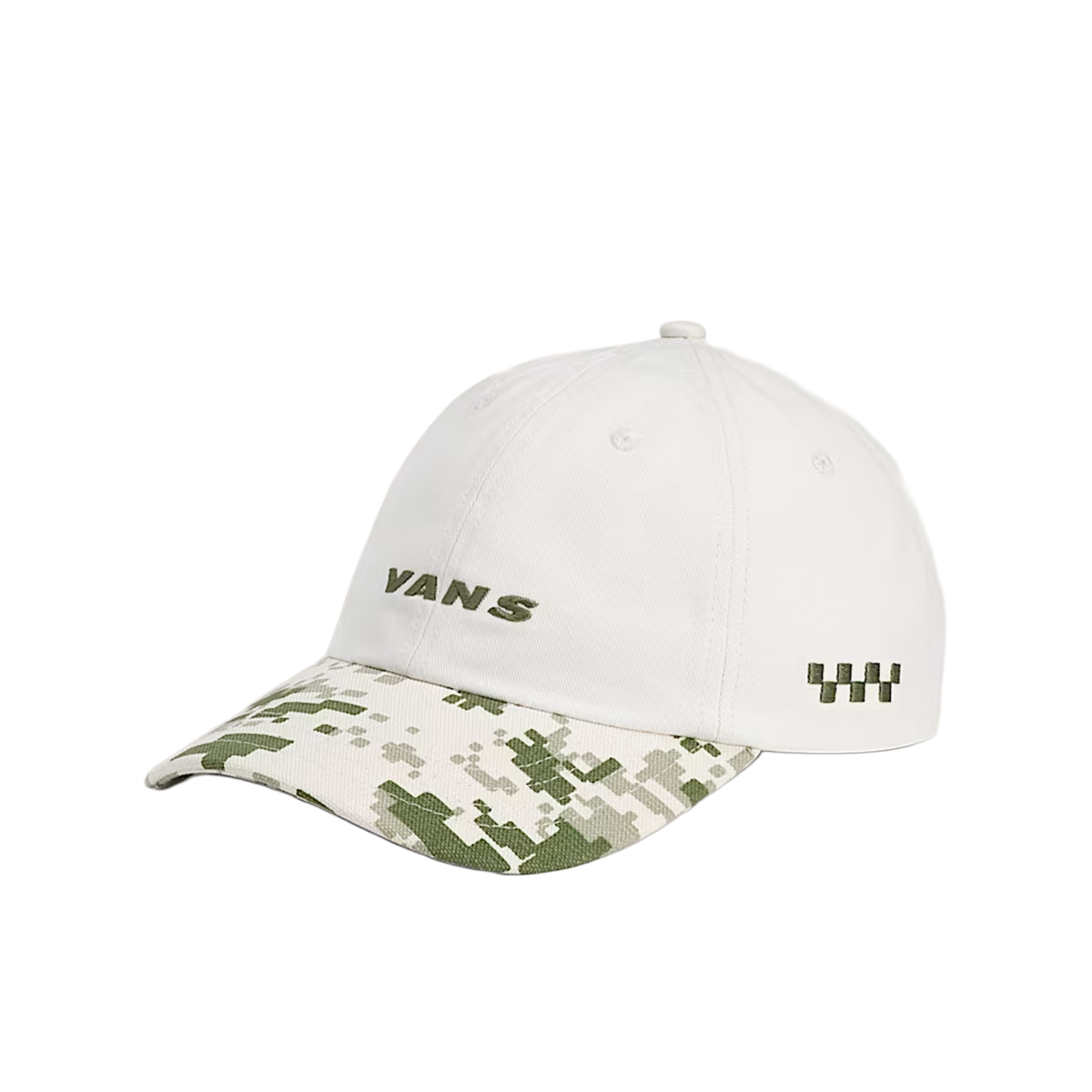 Vans Check Side Curved Bill Jockey Hat - Neutral Olive / Marshmallow