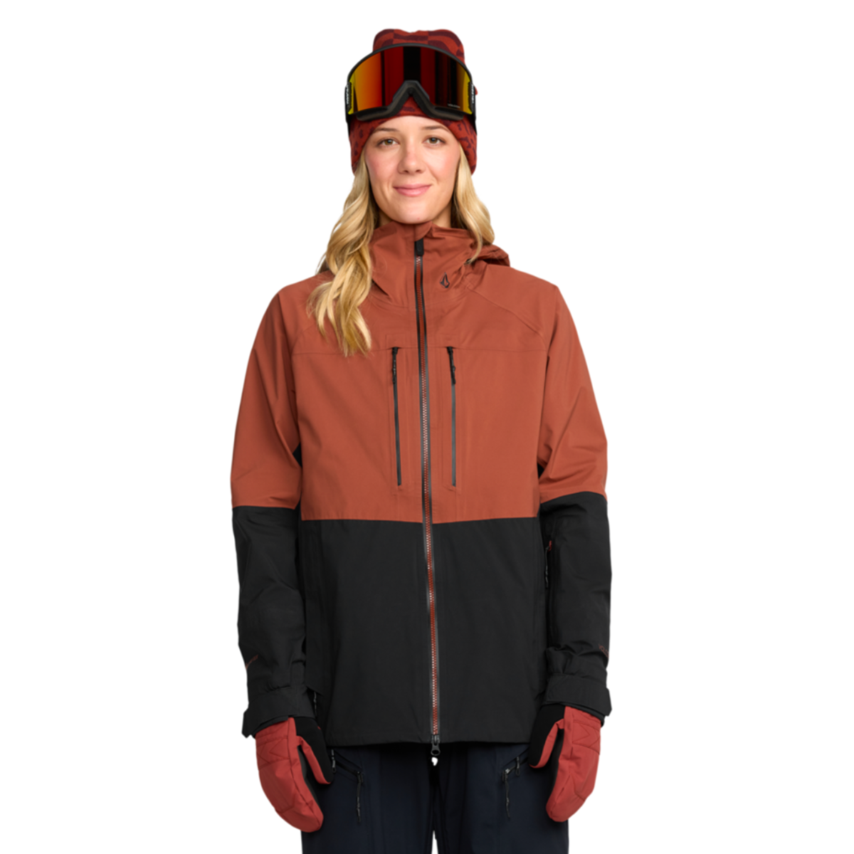 2026 SAMPLE Volcom Women's VS 3L Stretch Gore Snow Jacket - Henna