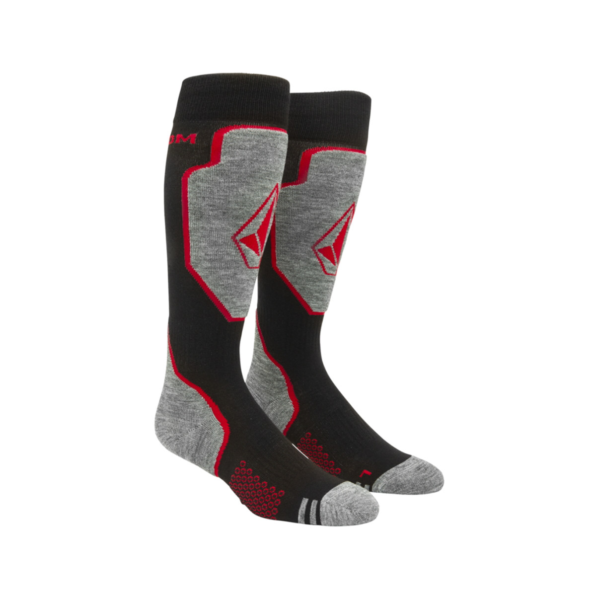 2026 SAMPLE Volcom Shield Wool Blend Over The Calf Snow Socks - Orange Shock