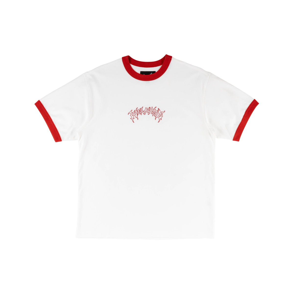 Welcome Barb Ringer T-Shirt - White / Red