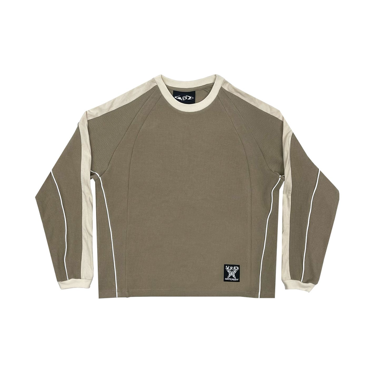 WKND Panel Long Sleeve Thermal Shirt - Off White