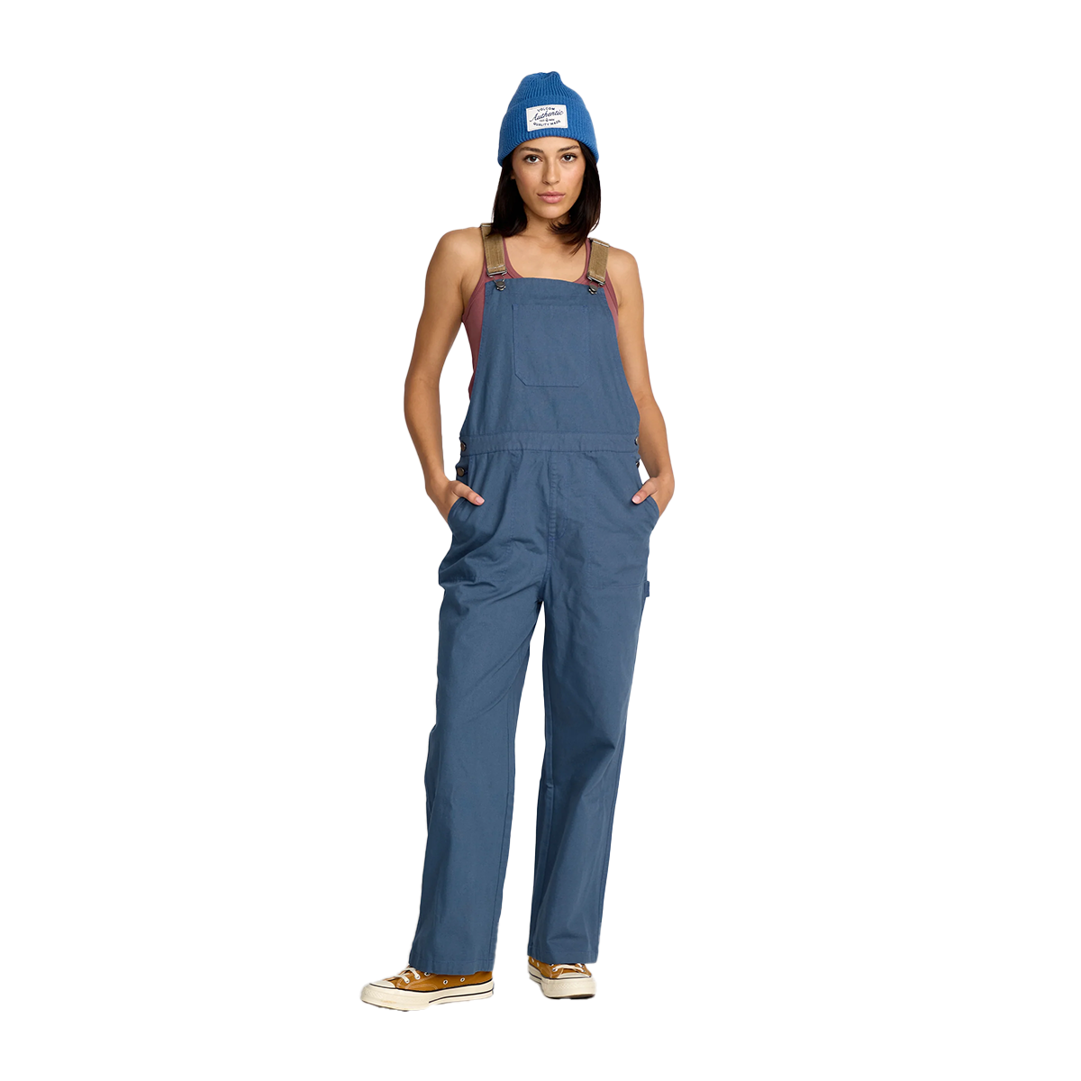 Volcom Women's Full Cut Overalls - Harbor Blue