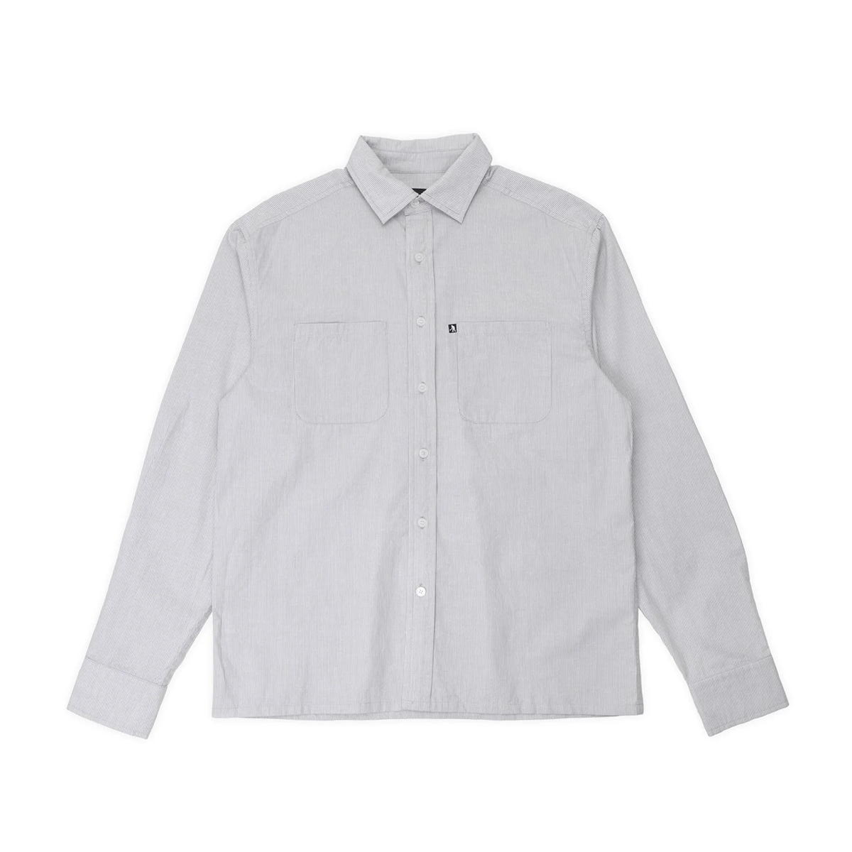 Passport Workers Stripe Long Sleeve Shirt - Stone