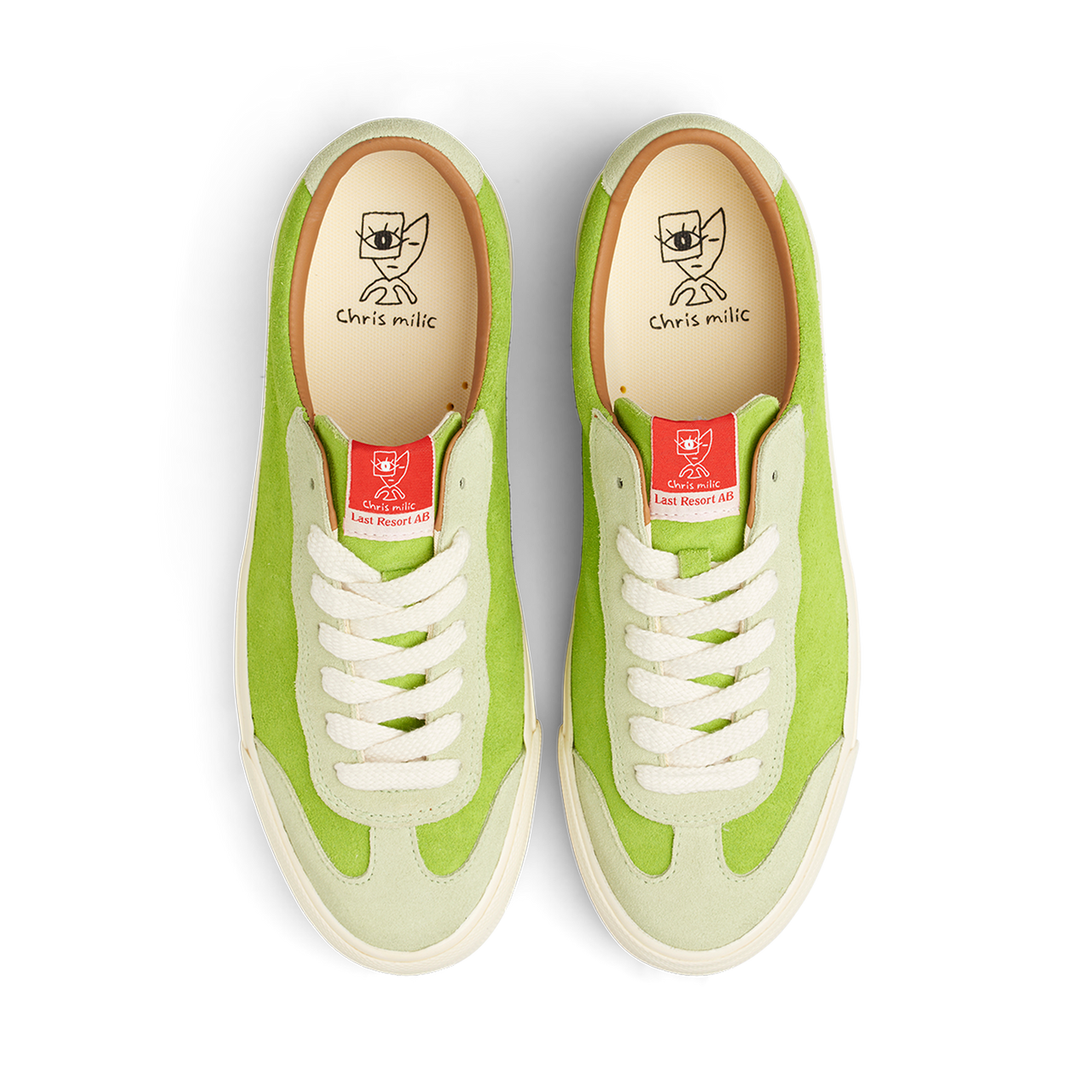 Last Resort AB VM004 Milic Suede Shoe - Duo Green / White