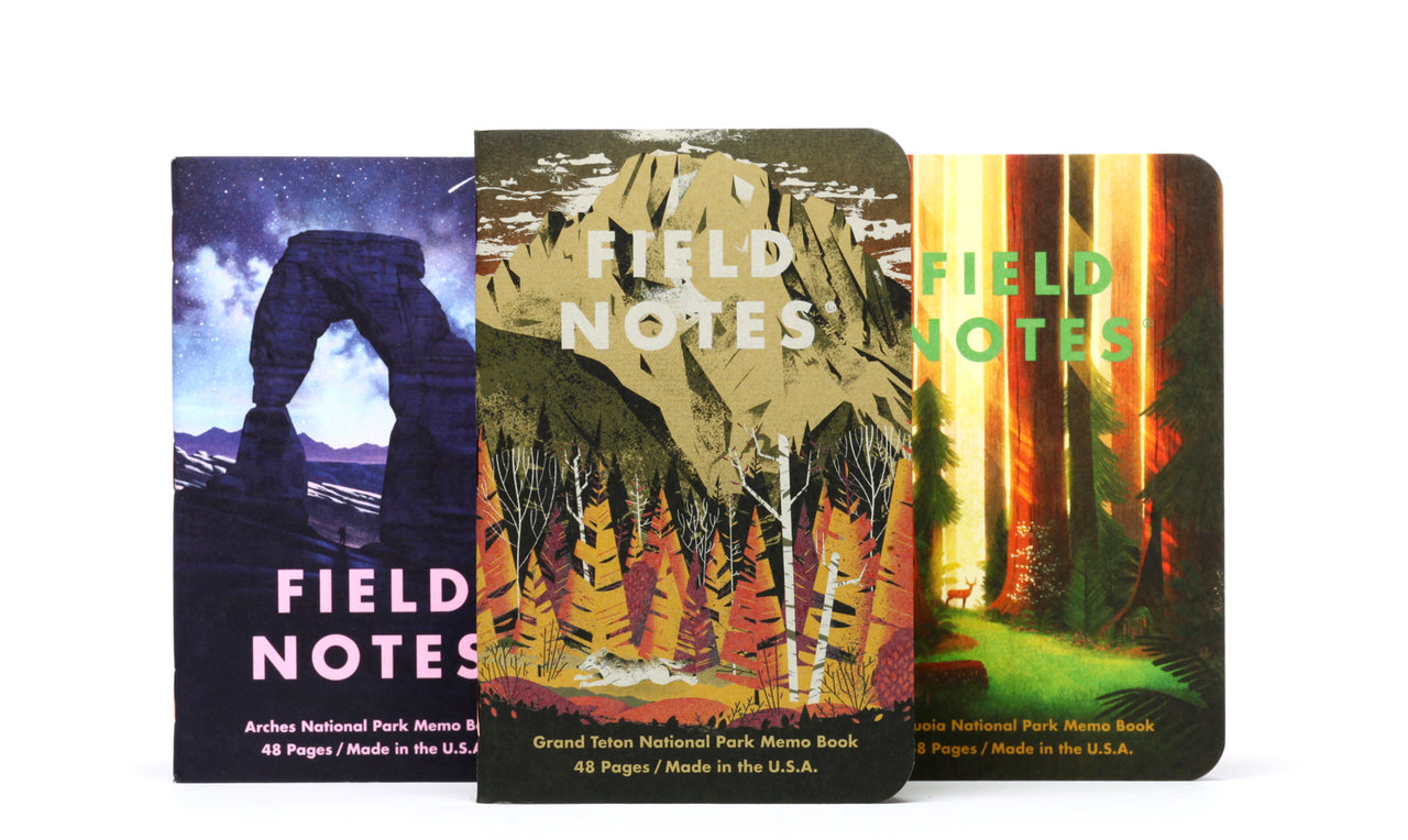 Field Notes National Parks Series D: Grand Teton, Arches, Sequoia