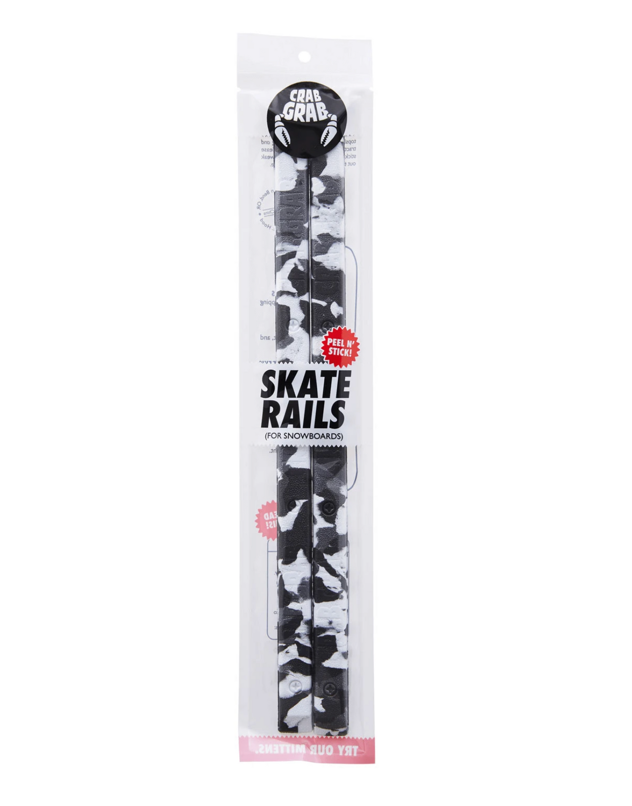 Crab Grab Skate Rails Stomp Pad - Black/White Swirl
