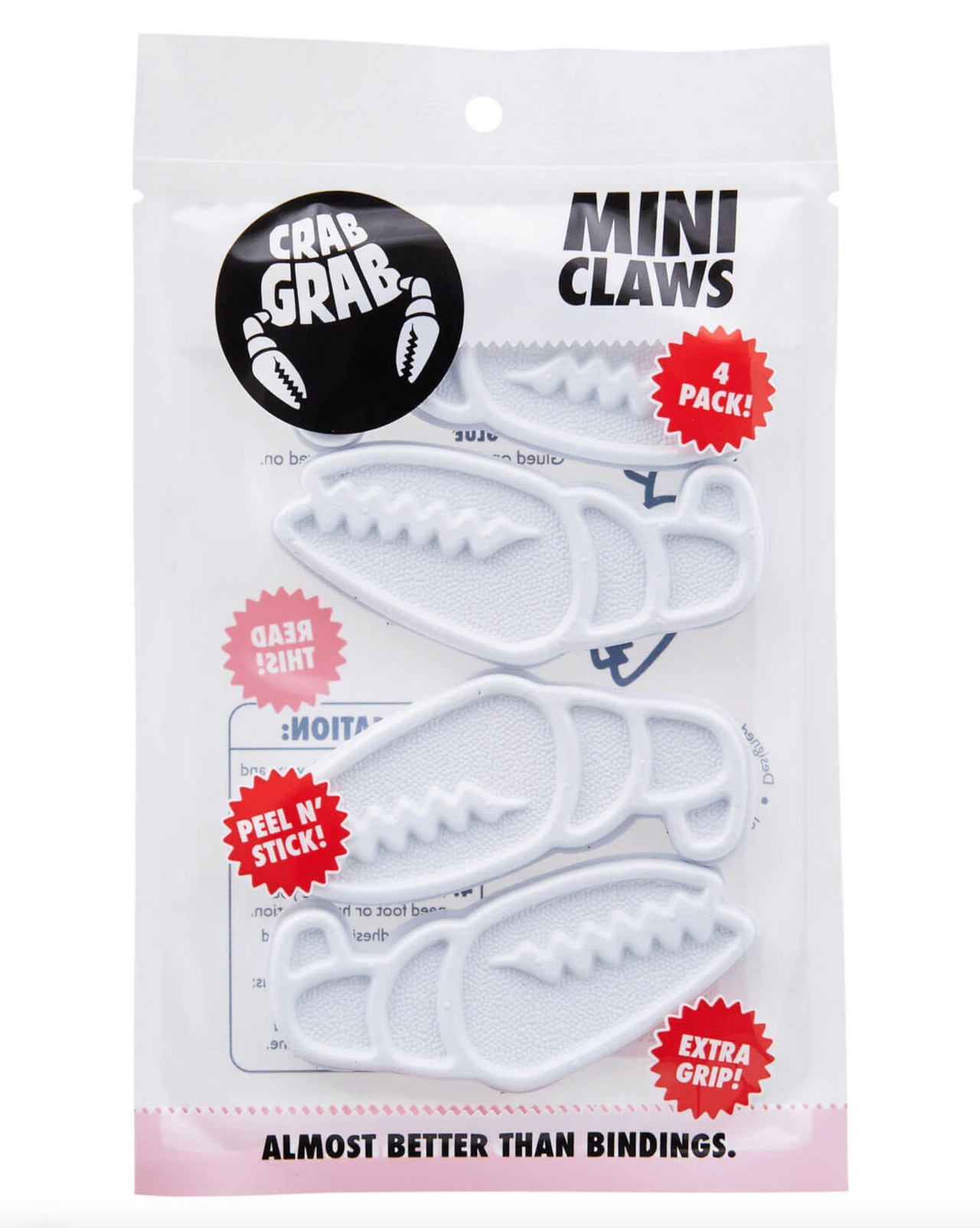 Crab Grab Mini Claws 4 Pack - White