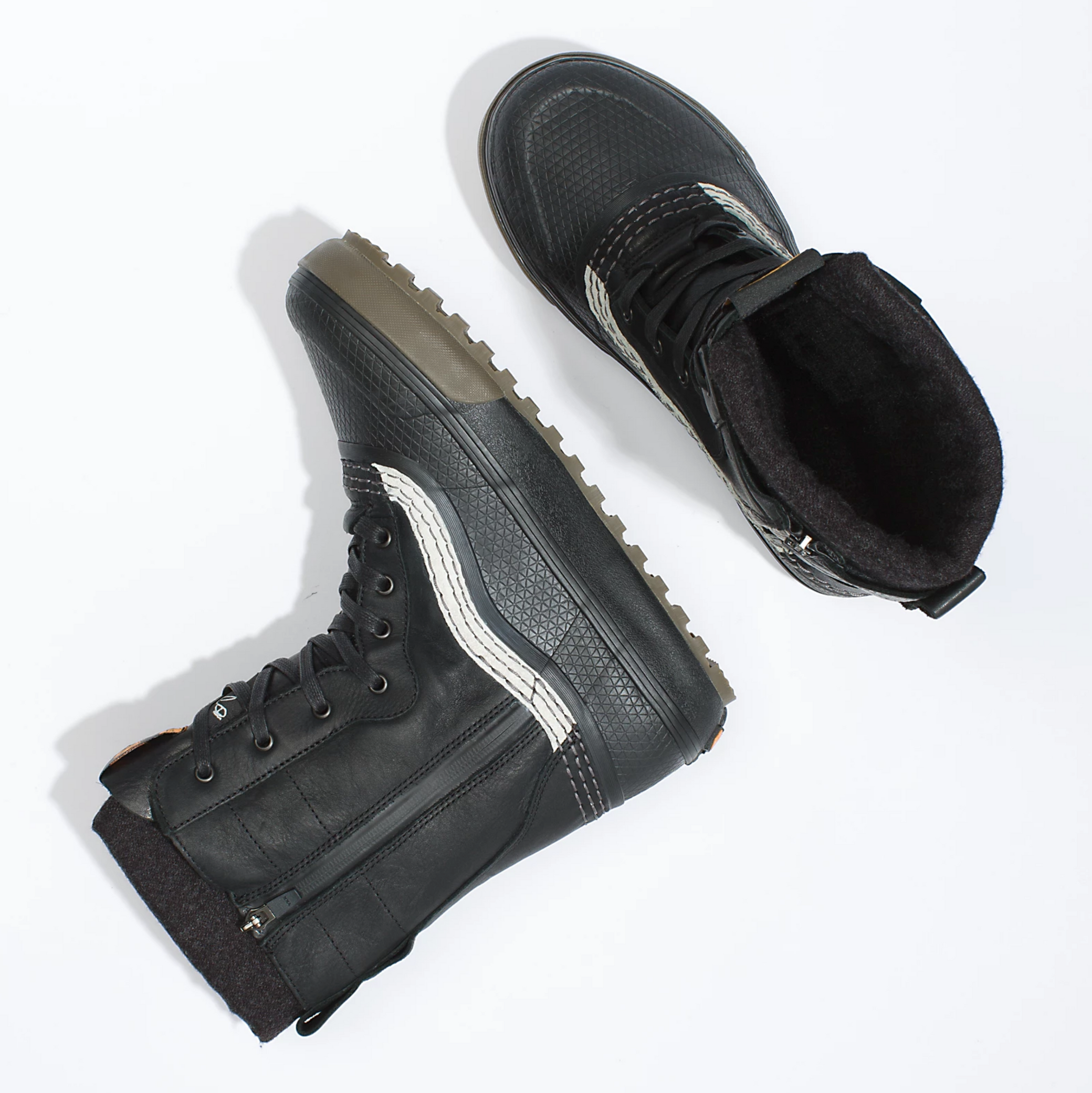 Vans sk8-hi sales mte black-black/gum (winter)