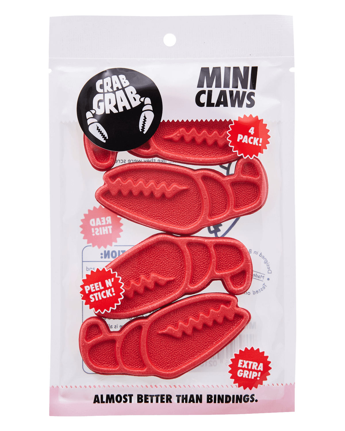 Crab Grab Mini Claws 4 Pack - Red